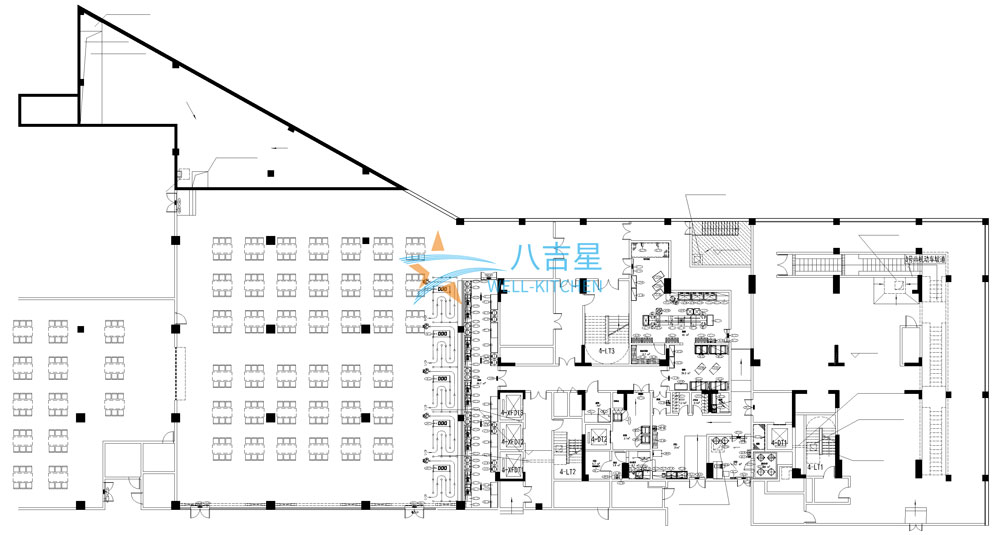 京廣協(xié)同創(chuàng )新中心負一層廚房工程設計圖