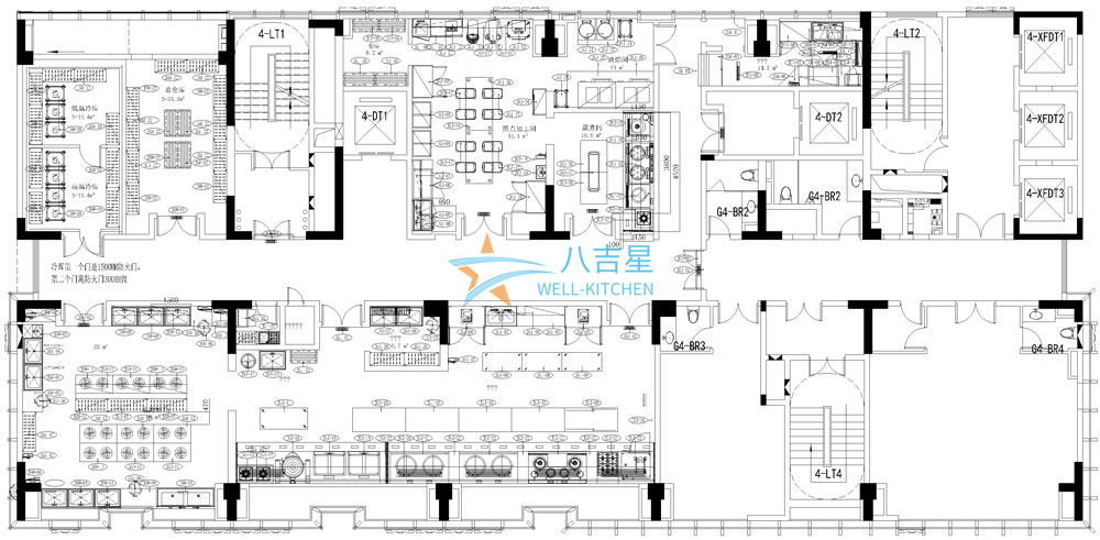 京廣協(xié)同創(chuàng )新中心二層廚房工程設計圖